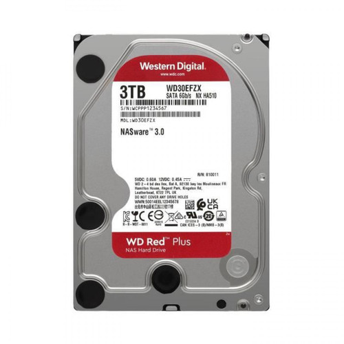 Western Digital WD Red™ Plus - Disque dur Interne NAS - 3To - 5400 tr/min - 3.5 (WD30EFZX)