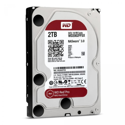 Western Digital WD Red Pro Disque Dur HDD Interne 2To 3.5" 7200tr/min SATA Rouge