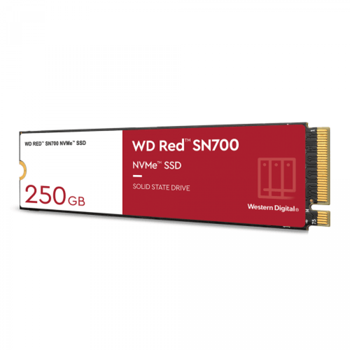 Western Digital - WD Red SN700 Disque Dur SSD Interne 250Go 1600Mo/s NVMe Rouge - Disque SSD Western Digital