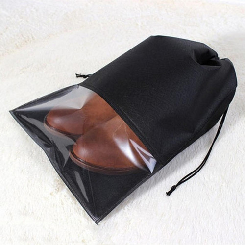 Wewoo - 10 PCS chaussures imperméables sac de rangement pochette organisateur de voyage portable housse de de cordon non tissétaille 27x36cm noir Wewoo  - Housse rangement chaussures