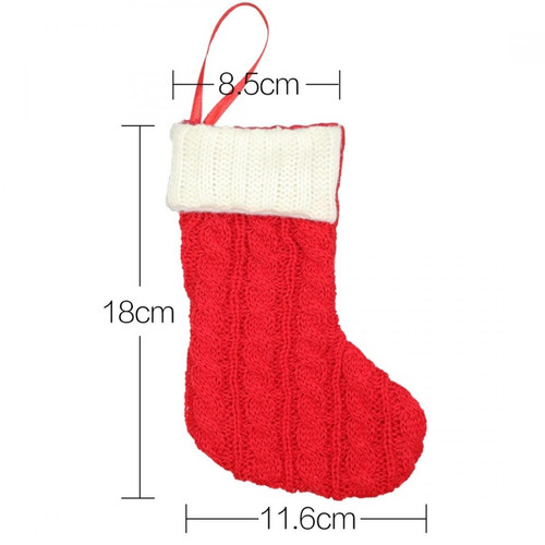 Wewoo 2 PCS CX20220 Sac de cadeau en laine à tricoter de Noël avec pendentif arbre de Blanc