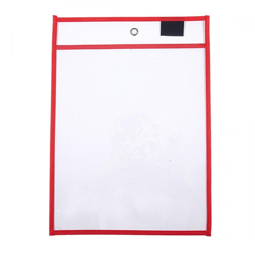 Wewoo - 6 pcs? Effaçable Suspendus PVCA4 Transparent Couture Rouge Document Sac à SecTaille 21 × 30 cm Wewoo  - Accessoires Bureau Wewoo