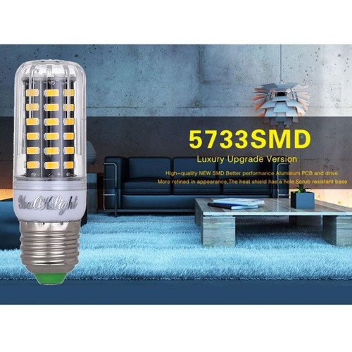 Ampoules LED Ampoule E27 5W 500LM 56 LED SMD 5733 Dimmable de maïs, AC 220V lumière blanche
