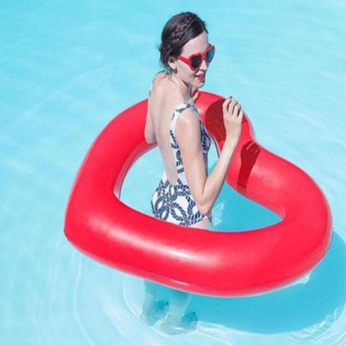 Wewoo - Bouée rouge Anneau flottant gonflable de piscine de sécurité de natation en forme de coeur, gonflé Taille: 120cm x 100cm Wewoo  - Bouées et brassards
