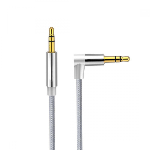 Wewoo - Cable Jack Auxiliaire Câble audio AV01 3,5 mm mâle à mâlelongueur 50cm gris argenté Wewoo  - Câble antenne