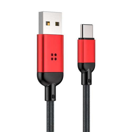 Wewoo - Câble USB R6 Câble de données de chargement de musique Smart Music tressé en métaltype C / USB-Clongueur 1 m rouge Wewoo  - Chargeur secteur téléphone Wewoo
