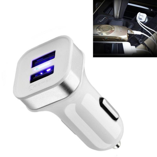 Chargeur Voiture 12V Wewoo Chargeur XPower G5 Universal Car Dual USB rapide 2 ports USB DC12-24V 3.6A Blanc