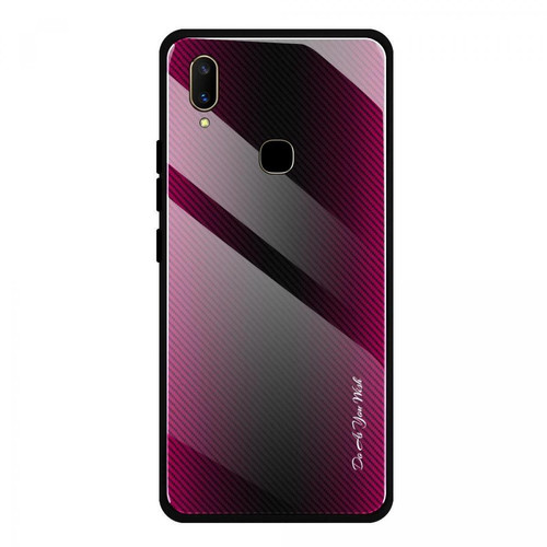 Wewoo - Coque Pour Vivo V11 Texture Gradient Glass Housse de protection Rose rouge Wewoo  - Accessoire Smartphone