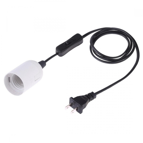 Wewoo - E27 Wire Cap Switch Support de lampe Chandelier Prise de courant avec 1,5 m de câblePrise US Blanc Wewoo  - Douilles électriques