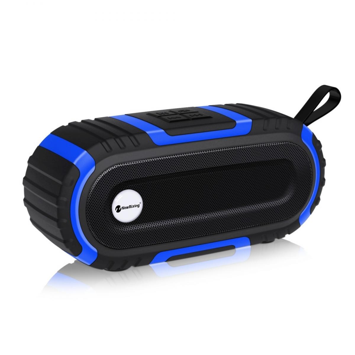 Enceinte Bluetooth NR5016 Haut-parleur portable sans fil stéréo Son 10W Musique Subwoofer ColonneCarte de Support TFFM Bleu