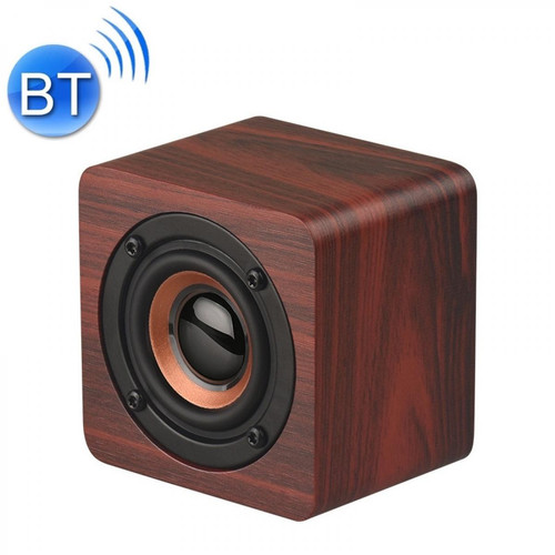 Wewoo - Enceinte Bluetooth Q1 En Bois Mini Haut-Parleur Sans Fil Mega Bass Portable Rouge Wewoo  - Mini hifi