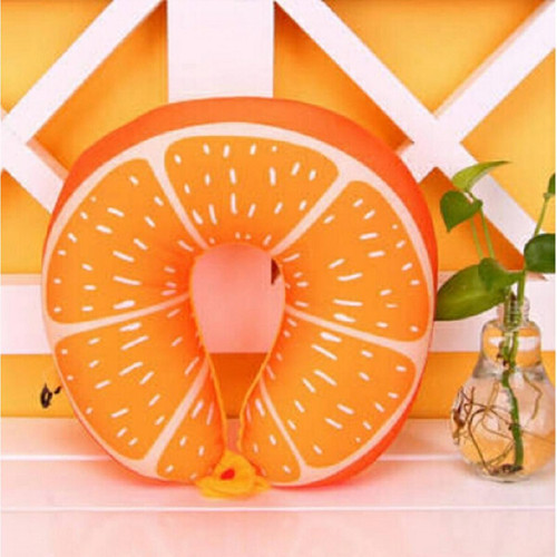 Wewoo - Fruit En U Voyage Oreiller Nanoparticules Coussin De Cou Oreillers De Voiture Doux Textile Pour La Maison Orange Wewoo  - Coussins orange
