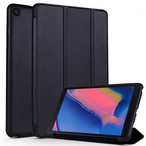 Wewoo - Housse Coque Etui à rabat horizontal en cuir vachette pour Galaxy Tab A8 2019 P200 / P205avec support Noir Wewoo  - Housse, étui tablette