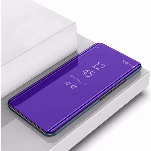 Wewoo - Housse Coque Pour LG V50 Miroir de protection Couvercle à rabat gauche et droite avec étui de support bleu violet Wewoo  - Accessoire Smartphone