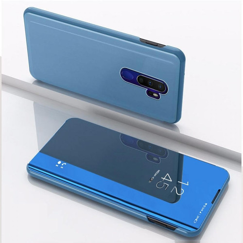 Wewoo - Housse Coque Pour OPPO A9 2020 / A5 2020 Miroir Plaqué Cuir Flip Horizontal avec Support Étui Téléphone Mobile Bleu Wewoo  - Coque, étui smartphone
