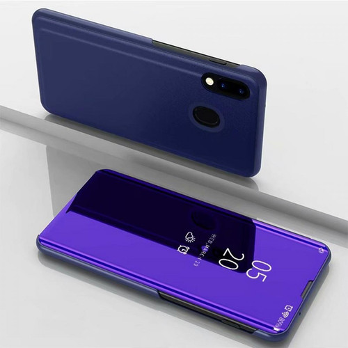 Wewoo - Housse Coque Étui à rabat horizontal en cuir avec miroir de galvanoplastie pour Galaxy M20avec support bleu violet Wewoo  - Coque, étui smartphone