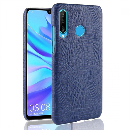 Wewoo - Housse Étui Coque Crocodile antichoc Texture PC + Etui PU pour Huawei P30 Lite Bleu Wewoo  - Accessoires pour Smartphone Huawei P30 Lite Accessoires et consommables