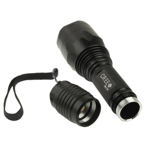 Wewoo Lampe de poche torche noir CREE XM-L T6 Haute puissance 5 Mode de LED, Flux lumineux: 700lm, Longueur: 16cm