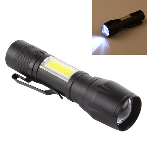Wewoo - Lampe torche LED USB rechargeable étanche Zoomable de poche XPE + COB avec 3 modes et boîte rangement clips Wewoo  - Torche led rechargeable