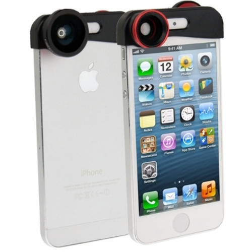 Wewoo - Pour iPhone 5 Lentille large et détachable + objectif grand angle fish eye de 180 degrés, - Wewoo