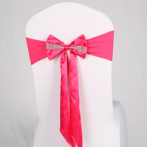 Wewoo - Pour les événements de mariage Cérémonie de fête Banquet Décoration de Noël Chaise Ceinture Arc Élastique Ruban Dos Bandes de Cravate Ceintures Rose Rouge Wewoo  - Banquette rouge
