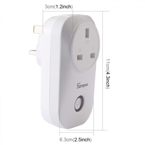 Box domotique et passerelle Prise Connectée S20-UK WiFi Smart Plug de courant Télécommande sans fil Timer Interrupteur avec Alexa et Google Home, en charge iOS Android, UK