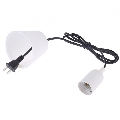 Wewoo - Prise d'alimentation de lustre de support de lampe de chapeau de fil E27 avec l'abat-jour et le câble d'extension de 1,5mprise des USA Wewoo  - Douilles électriques