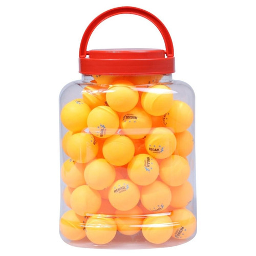 Jeux de balles Wewoo REGAIL 60 PCS Barrel Celluloid Ballon d'entraînement de tennis de table bleu + jaune