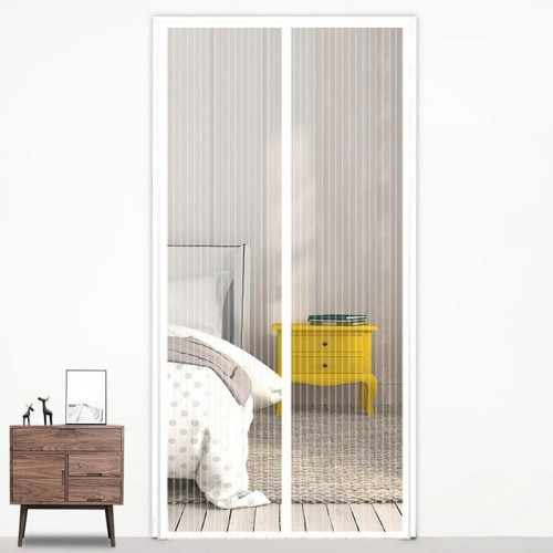 Wewoo - Rideau de porte moustiquaire magnétique anti-moustique Magic Meshtaille 190x100cm blanc - Rideau moustiquaire de porte