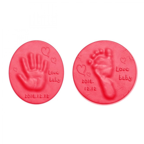Wewoo - Tampon pour les mains et pieds bébé Air Dry Soft Clay3 PCS Rouge Wewoo  - Décoration