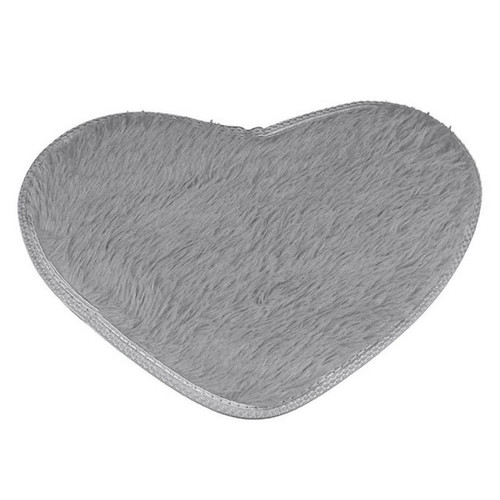 Wewoo - Tapis de Bain Antidérapants en Forme de Coeur de Décoration de MaisonTaille 60 * 70CM Gris Argenté Wewoo  - Maison Argent