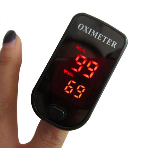 Wewoo - Tensiomètre noir Doigt Pulse Oximete LED Affichage HD Portable Oxymètre Équipement Médical Blood Oxygen Monitor de Pouls - Tensiomètre connecté