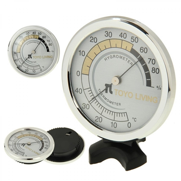Thermomètres Wewoo Thermomètre argent et hygromètre d'intérieur