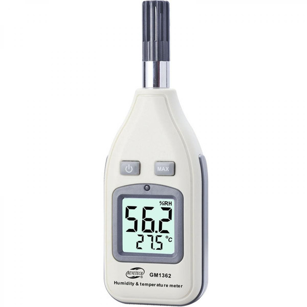 Thermomètres Wewoo Thermomètre blanc 1.45 pouces écran numérique humidité et température mètre