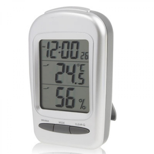 Wewoo - Thermomètre Hygromètre d'intérieur de de bureau Digital d'affichage à cristaux liquides avec la date / horloge / avertissement de congélation - Thermomètres