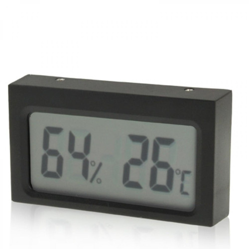 Thermomètres Wewoo Thermomètre noir Mini humidité intérieure de d'intérieur d'affichage à cristaux liquides affichage de centigrade