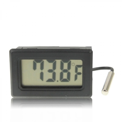 Thermomètres Wewoo Thermomètre noir Mini numérique d'intérieur d'affichage à cristaux liquides affichage de Fahrenheit,
