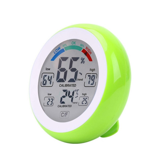 Thermomètres Wewoo Thermomètre numérique multifonctionnel d'humidité de la température l'hygromètre TS-S93, affichage tendance valeur maximale mini C / Funit (vert)