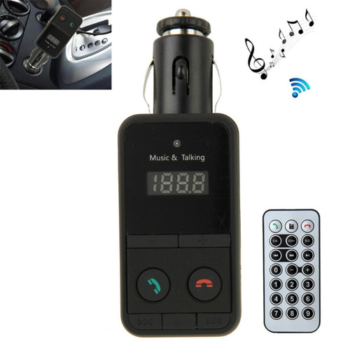 Wewoo - Transmetteur FM Auto pour iPhone 6 et 6 Plus, 5 5C 5S, Samsung Galaxy S6 / S5 / S IV, HTC, Support TF Carte Musique Lecture / Mains-libres Réponse Téléphone Voiture Bluetooth avec télécommande - Passerelle Multimédia