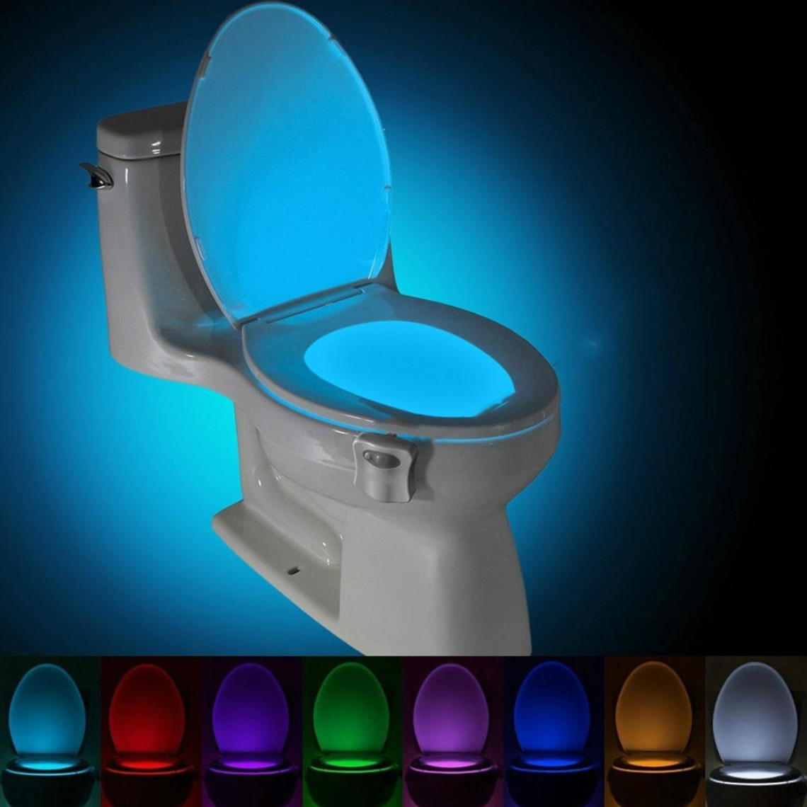 Détecteur connecté Wewoo Veilleuse de toilettes activée par le mouvementsalle de bains lumineuse pour salle de à DEL