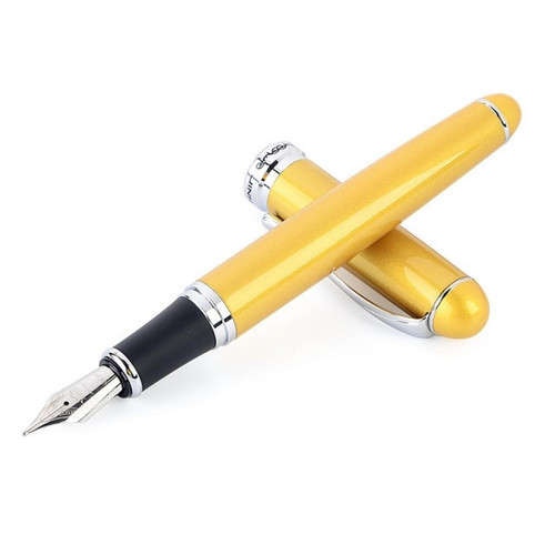 Wewoo - X750 papeterie stylo-plume en acier inoxydable plume moyen stylos d'encre cadeau d'école d'écoletaille 0.5mm or Wewoo - Maison