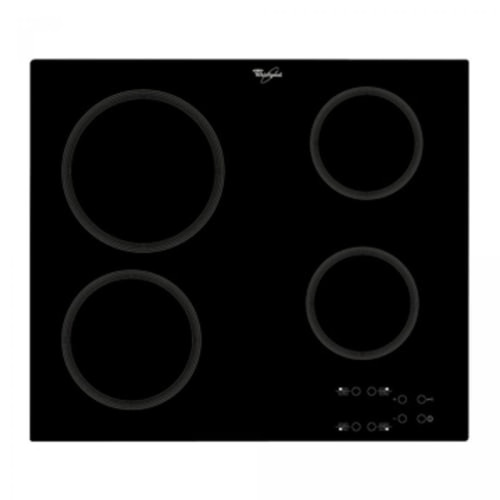 whirlpool - AKT801/NE Plaque Vitrocéramique 60 cm 4 Foyers 6200W Verre Noir whirlpool  - Electroménager