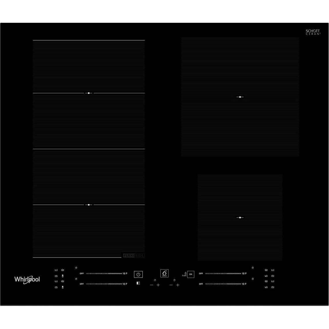 whirlpool Plaque induction WF S4160 BF 4 FEUX 60 CM