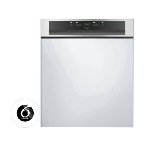 whirlpool - Lave vaisselle integrable 60 cm WBC3C33PX 6ème Sens Bandeau Inox whirlpool  - Lave vaisselle inox Lave-vaisselle