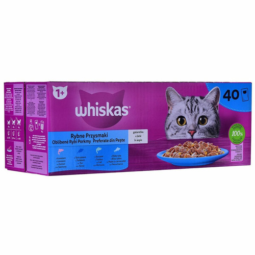 Whiskas - Collation pour Chat Whiskas   40 x 85 g Saumon Thon Whiskas  - Friandise pour chat