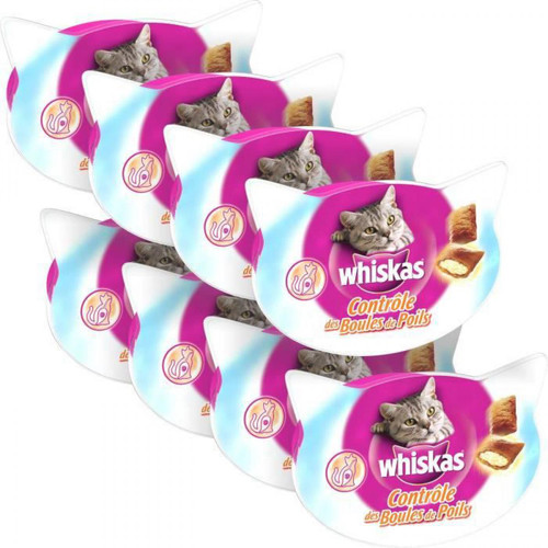 Whiskas - Friandises - Contrôle boules de poils 60g (x8) - Friandise pour chat