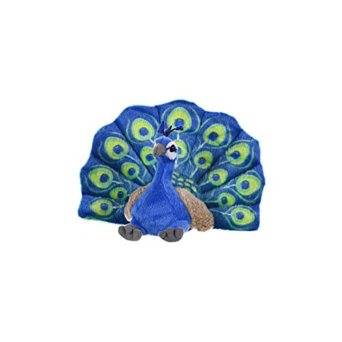 Doudous Wild Republic Wild Republic Paon en peluche, animal en peluche, jouet en peluche, cadeaux pour enfants, cuddlekins, 20,3 cm