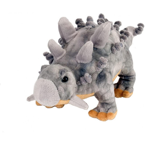 Animaux Wild Republic peluche dinosaure ankylosaures de 25 cm gris