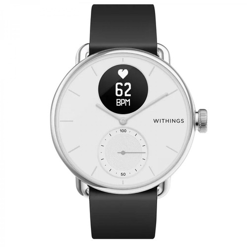 Montre connectée Withings Bracelet Intelligent 38mm Hybride avec ECG et SpO2 Scanwatch Withings Blanc