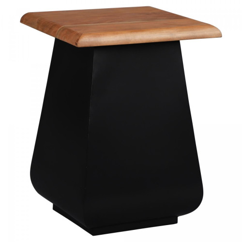 Tables d'appoint Womo-design Table d'appoint 30x45x30 cm nature/noir en bois d'acacia et métal WOMO-Design